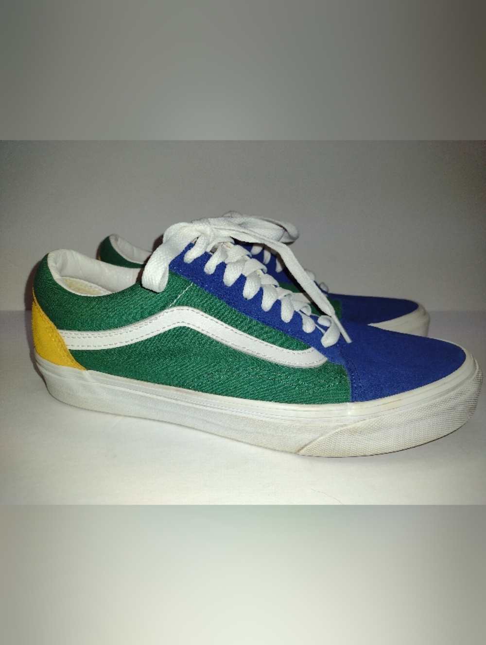 Vans Old Skool Yacht Club Color Block Canvas Suede Sneakers Men's 7 Women's 8.5